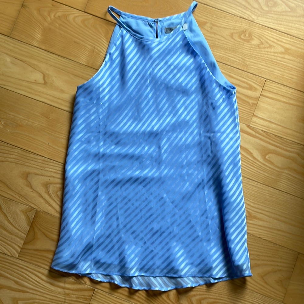 Periwinkle shimmery stripped long blouse